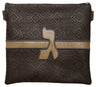 Prestige Leather Tallit & Tefillin Bag — Geometric Design, Exclusive Collection (750-BR2)