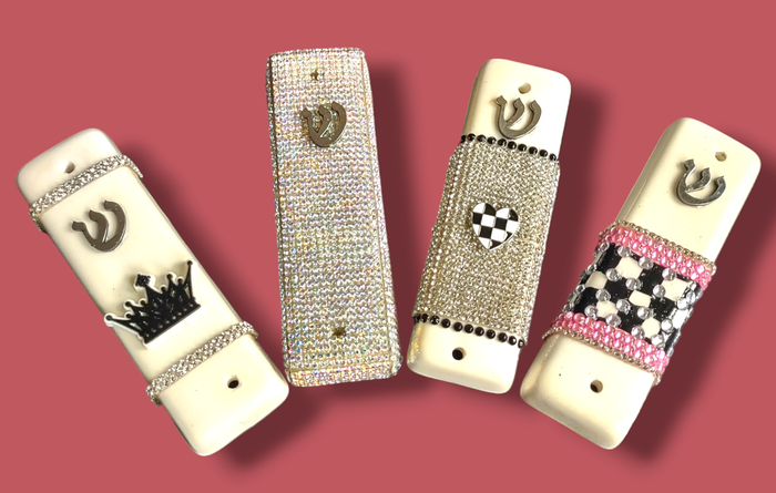 Checkerboard ceramic mezuzah case for an indoor doorpost | Judaica Square Lakewood