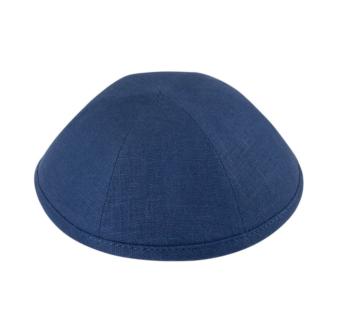 Navy Linen Kippah - iKippah by Judaica Square