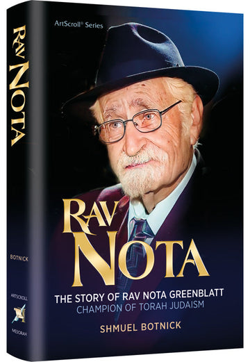 Front cover of Rav Nota, Shmuel Botnick's 320-page biography of Rav Nota Greenblatt