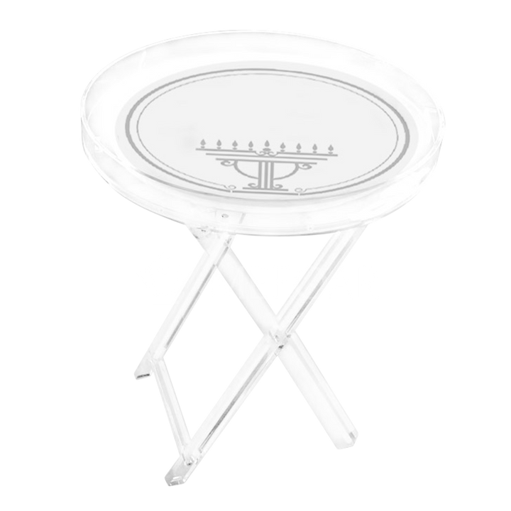 Round Acrylic Folding Menorah Table — Style 102