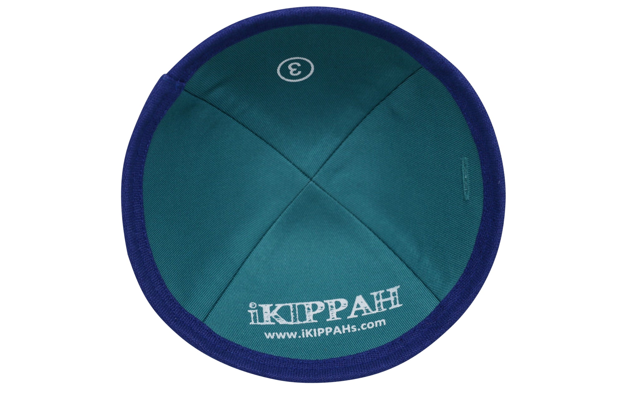 Close-up of Royal Linen Kippah lining and stitching