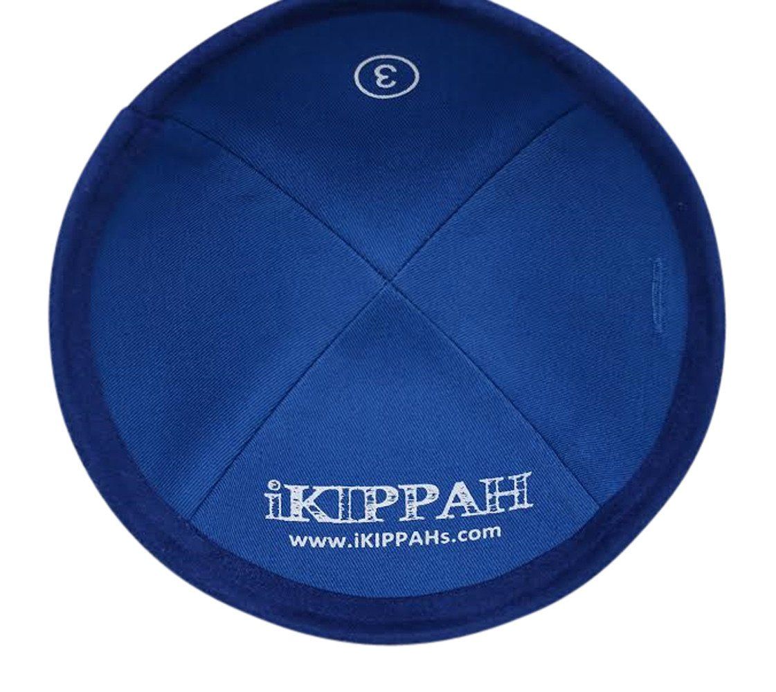 Close-up of Royal Suede Kippah lining and stitching