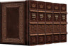 Schottenstein Interlinear Machzor pocket set, Sefard, five volumes in two tone brown leather