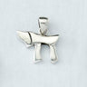 Rite Lite Script Chai Pendant, Sterling Silver, 0.5 Inch