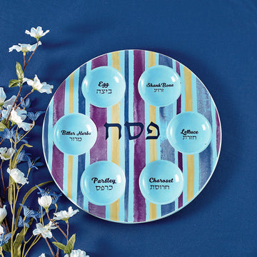 Rite Lite Joseph’s Coat Ceramic Seder Plate
