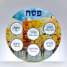 Rite Lite Kotel Scene Glass Round Seder Plate