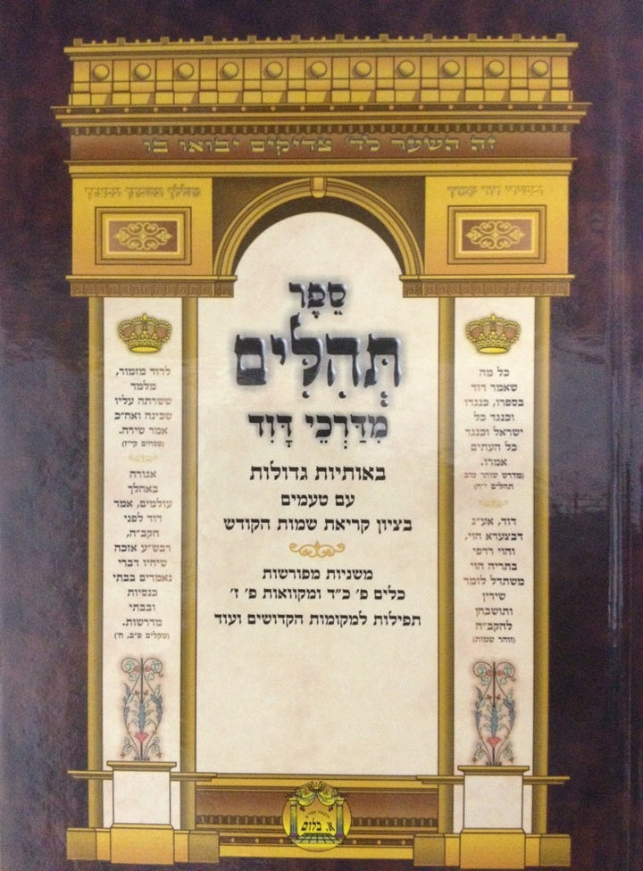 Tehillim Midarkai Dovid Large Hebrew תהלים מדרכי דוד