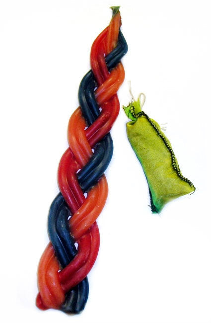 Multi Color Havdallah Candle 10" with Spice bag