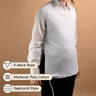 Sephardi-Style Undershirt Tzitzis, V-Neck, 1-Hole