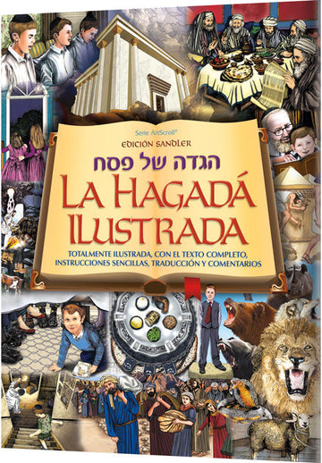 Spanish Illustrated Haggadah in softcover, 64 pages with more than 50 pictures for the Seder table
