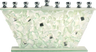 Shattered glass menorah of white and clear shards