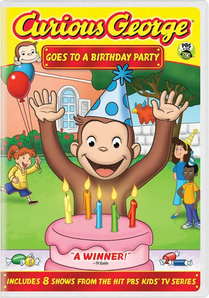 Curious George - Goes To A Birthday Party (DVD) — Jewish music DVD | Judaica Square Lakewood