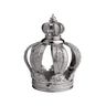 Shoshanim silver-colored Torah crown with floral decoration, design AF-7