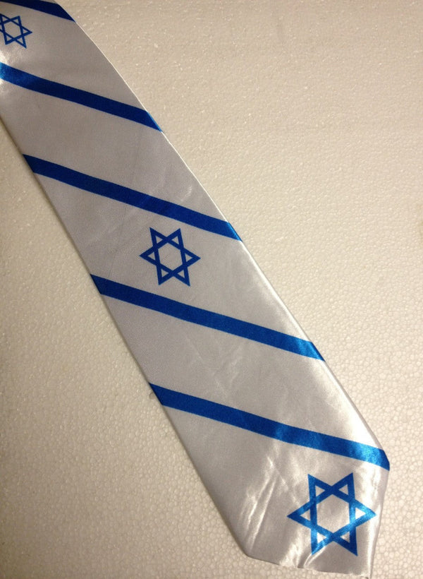 Israeli Flag Necktie (Three Stars of David) (TIE#1)