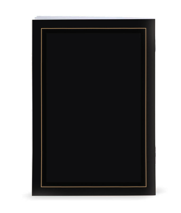 Simchonim custom imprint Mincha Maariv in black gold