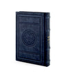 Simchonim Round style leather siddur in blue leather