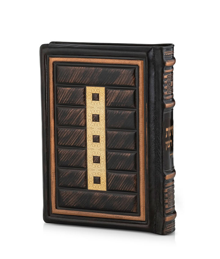 Simchonim Cube style leather techinos in bronze leather
