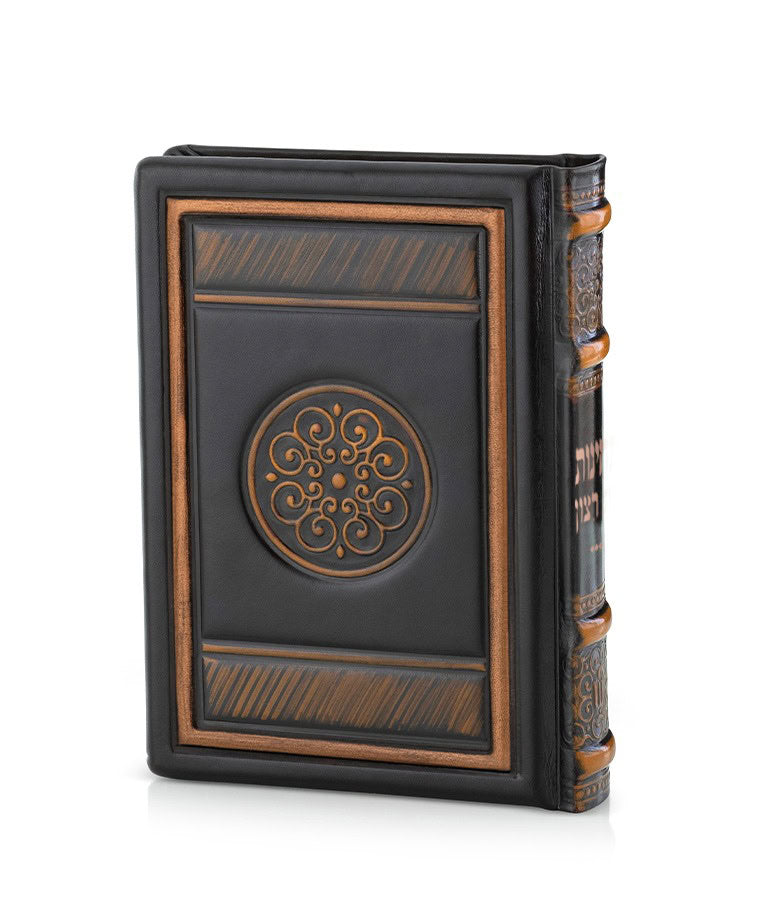 Simchonim Round style leather techinos in bronze