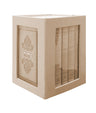Simchonim Margalit five-volume machzor set in beige faux leather with matching windowed slipcase