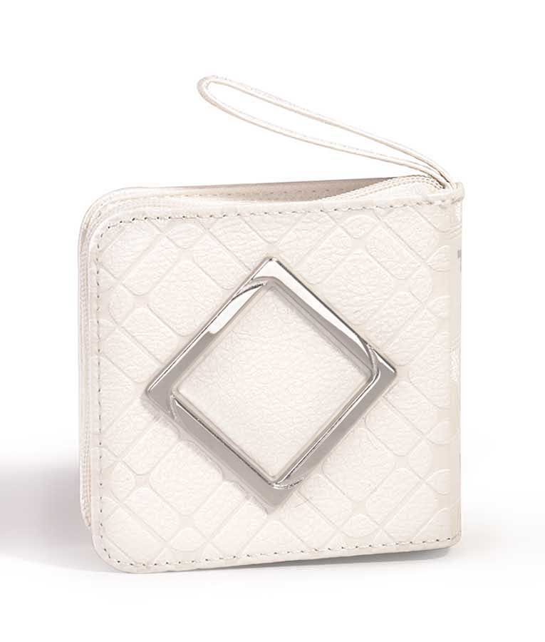 Simchonim mini zipper siddur with diamond design in white