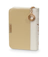 Simchonim zipper siddur with gold toned charm in cream