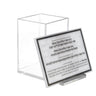 Lucite Chanukah candle holder with compartment for candles, matches and wicks