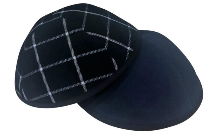 iKippah Navy / Plaid iFlip Reversible Kippah