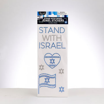 Rite Lite Stand With Israel Jewel Stickers, 2 Sheets, 9.5 x 3.75 Inch