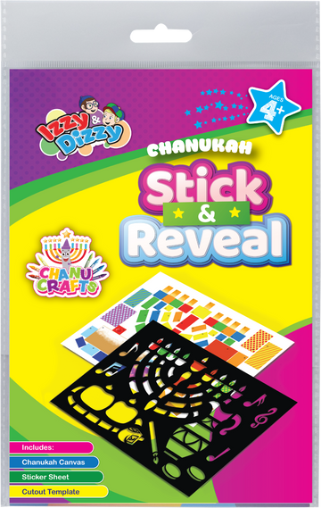 Izzy n Dizzy Stick and Reveal Chanukah activity pack