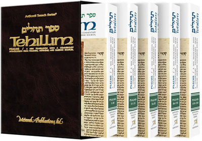 Tehillim /Psalms - 5 Volume Slipcased Personal Size Set — by Rabbi Avrohom Chaim Feuer | Judaica Square Lakewood