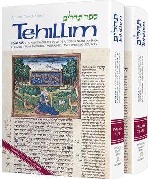 The two-volume hardcover Tehillim set with Rabbi Avrohom Chaim Feuer's commentary, 1,776 pages