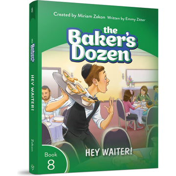The Baker's Dozen #8 Hey Waiter! front cover — Miriam Zakon, softcover, published by Menucha Publishers