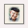 The Chalban - Rabbi Chaim Cohen, color portrait with black frame; square format example
