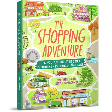 The Shopping Adventure front cover — Freidele Galya Soban Biniashvili, hardcover, published by Menucha Publishers