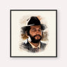 The Yanuka - Rabbi Shlomo Yehuda, color portrait with black frame; square format example