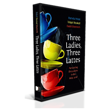 Three Ladies, Three Lattes front cover — published by Menucha Publishers