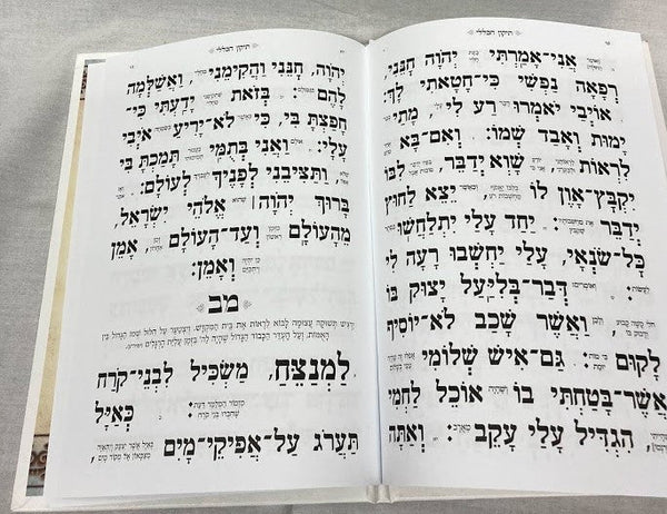 תיקון הכללי כוונת הלב עם תפילות וברכת המזון (BK-THKLIT)