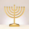 Rite Lite Traditional Satin Gold Finish Menorah, Aluminum, 8.5 x 8.5 Inch