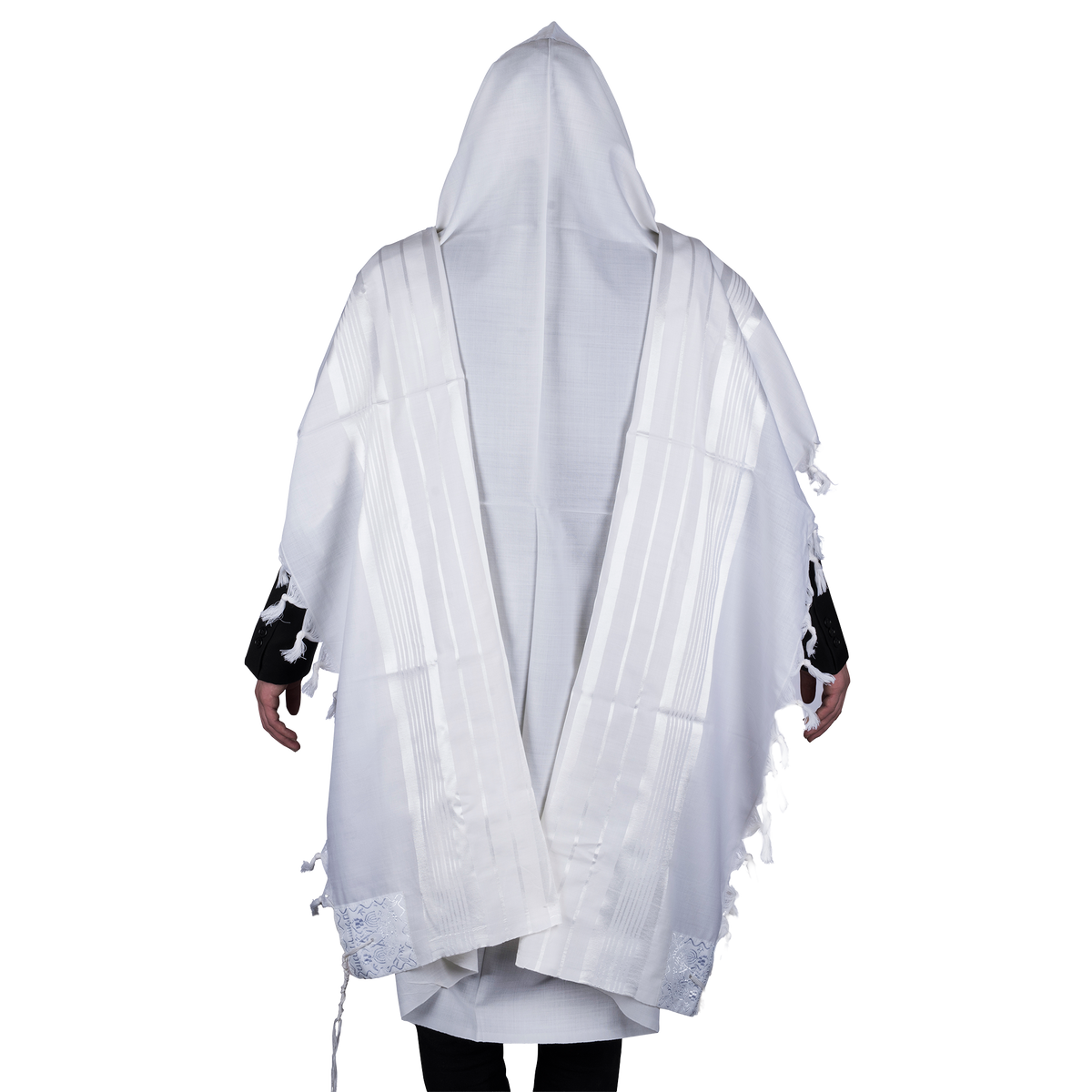 Traditional Sephardi Wool Tallis — alternate view 3