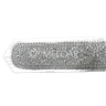Front view of traditional silver Geflochten atarah, 6.5 by 38 inches