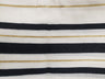 Traditional wool tallis with black and gold stripes