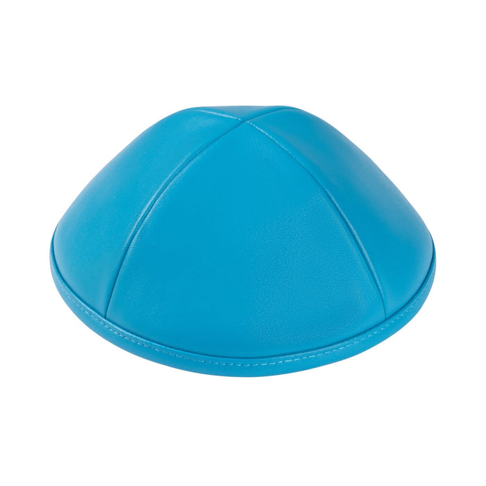 Turquoise Leather Kippah for Shabbos - iKippah by Judaica Square
