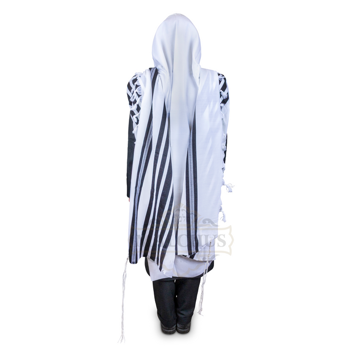 Ultra lightweight Talis HaMefoar pure wool tallis | Judaica Square Lakewood
