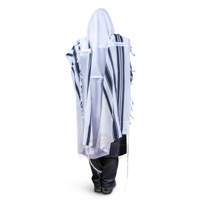 Viznitz wool tallis with cotton lining | Judaica Square Lakewood