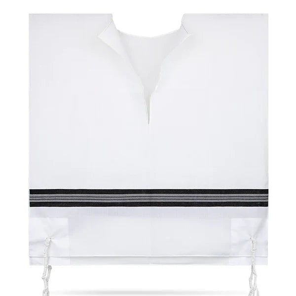 Wool Kids 2 hole, Slit neck Keshiras Ashkenaz Tzitzis - Judaica Accessories