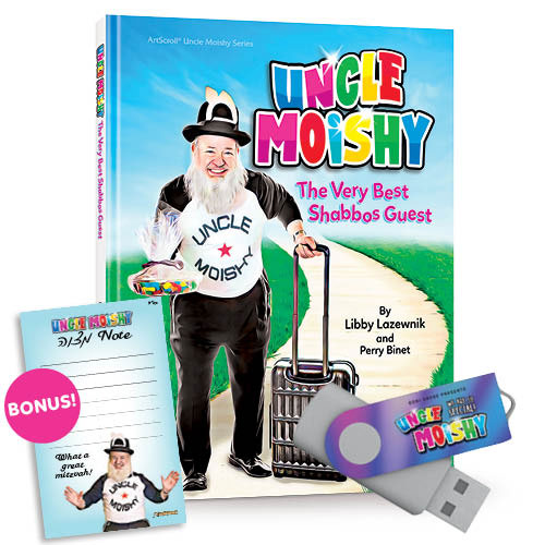 Uncle Moishy Book + USB + FREE Mitzvah Note Pad! — by Perry Binet | Judaica Square Lakewood