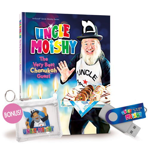 Uncle Moishy Chanukah Book + USB + FREE Tzedakah Pouch! — by Perry Binet | Judaica Square Lakewood