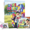 Uncle Moishy and the New Neighbors picture book with The Friendship Album CD and a tzedakah pouch