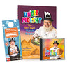 Uncle Moishy Pesach kit: the 36-page hardcover story, its sing-along CD and a door hanger